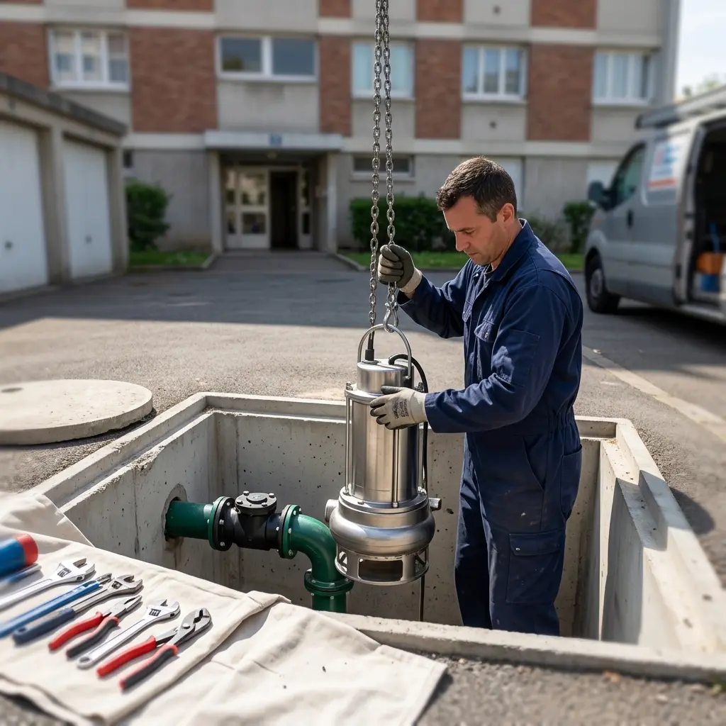 Installation pompe de relevage Gennevilliers (92230)