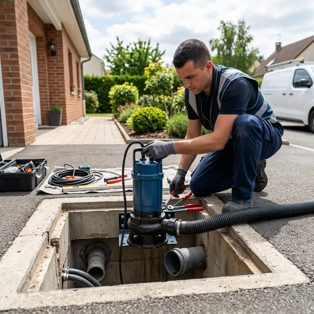 Installation pompe de relevage Villeneuve-le-Roi (94290)