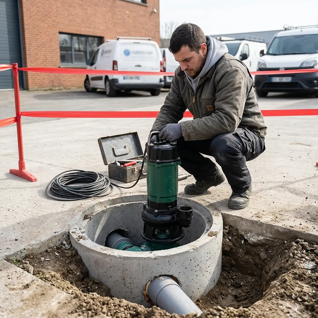 Comment se déroule une installation de pompe de relevage à Santeny ?