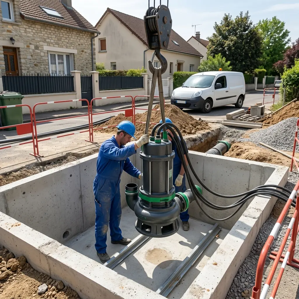 Installation pompe de relevage La Queue-en-Brie (94510)