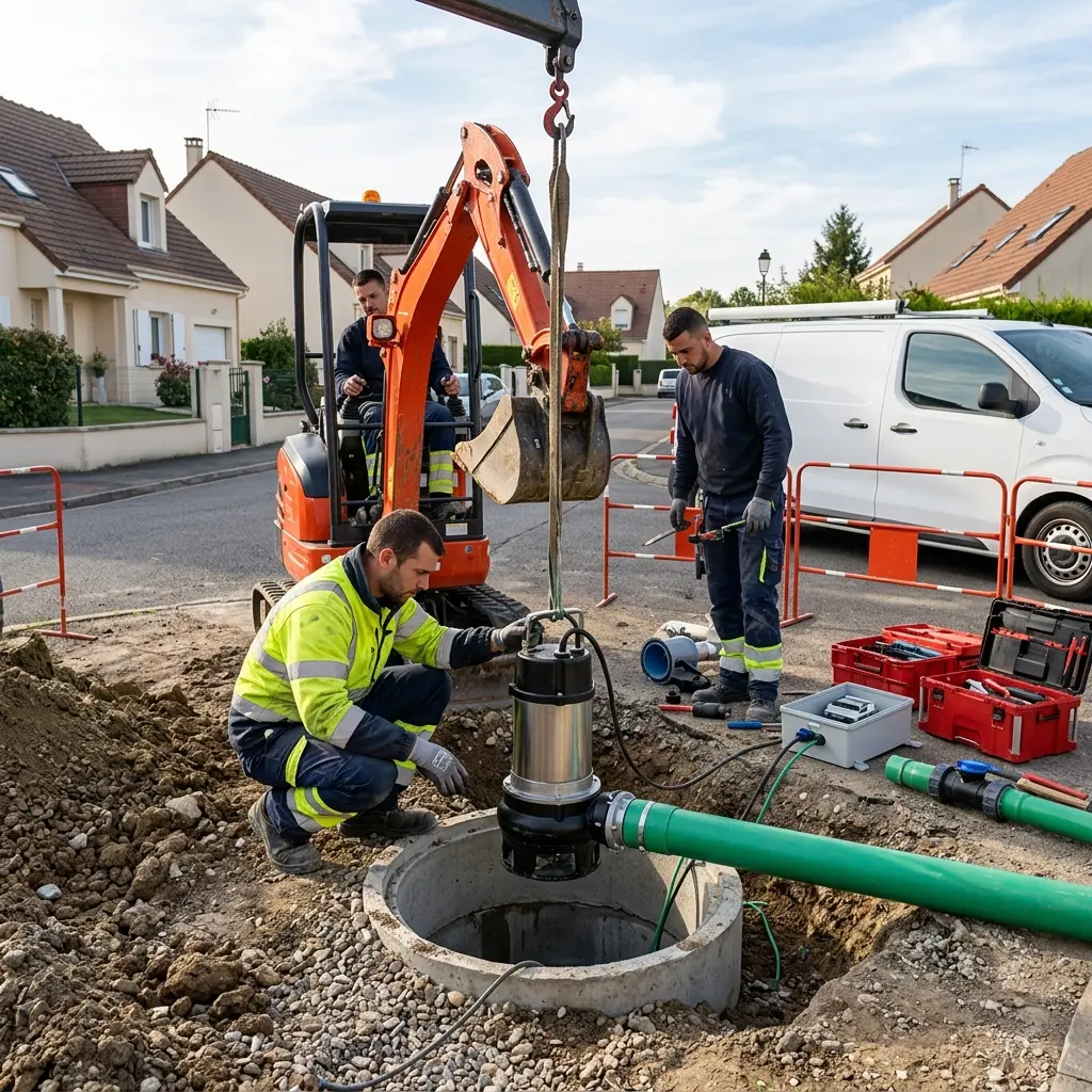 Installation pompe de relevage Sannois (95110)