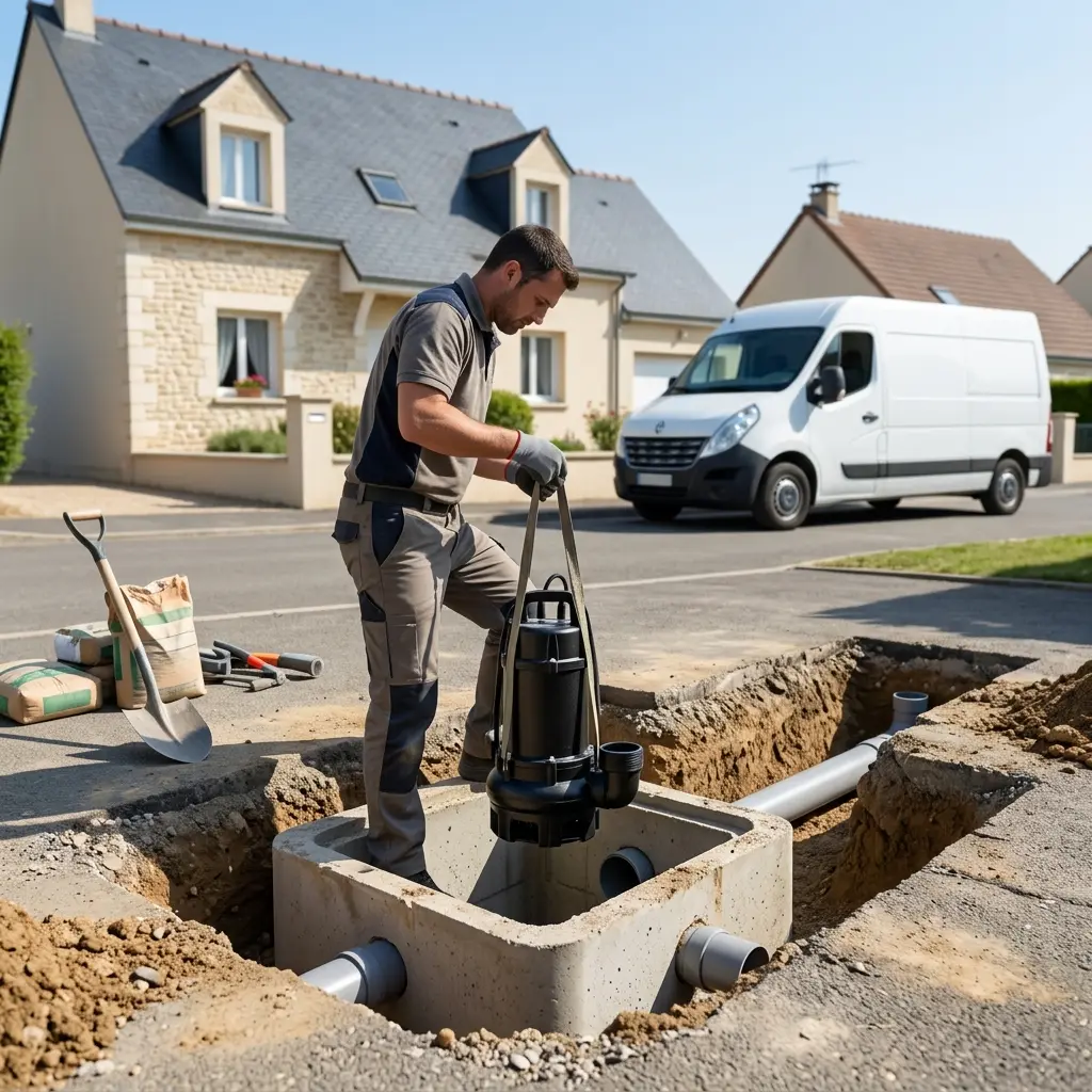 Installation pompe de relevage Le Plessis-Bouchard (95130)