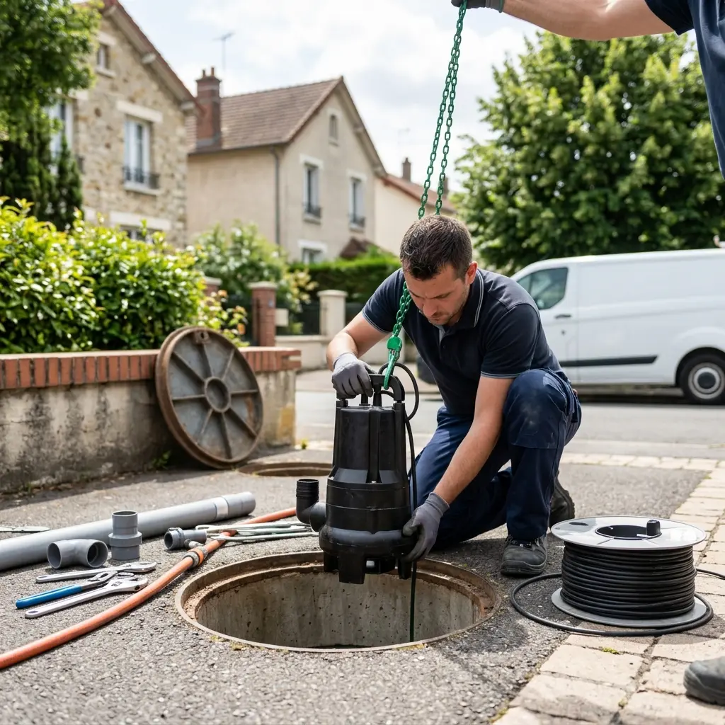 Installation pompe de relevage Deuil-la-Barre (95170)