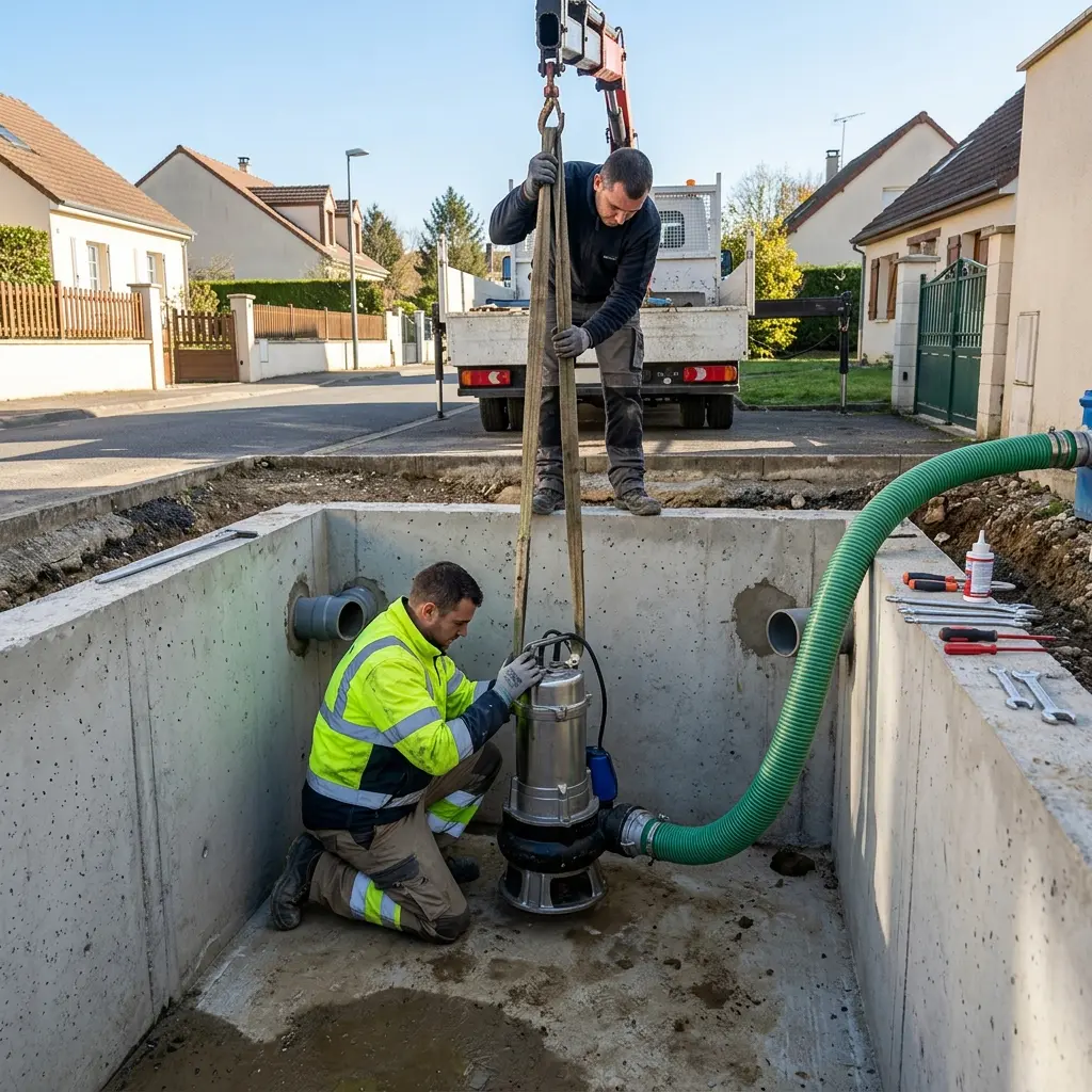 Installation pompe de relevage Herblay-sur-Seine (95220)