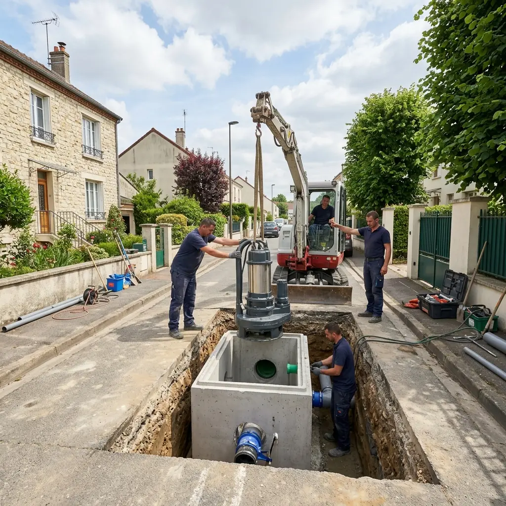 Installation pompe de relevage Soisy-sous-Montmorency (95230)