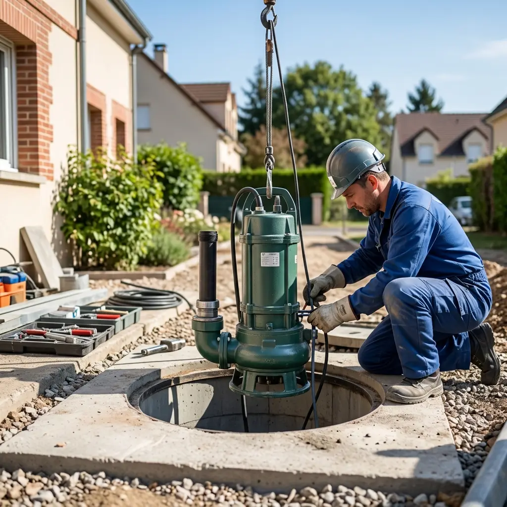 Installation pompe de relevage Jouy-le-Moutier (95280)
