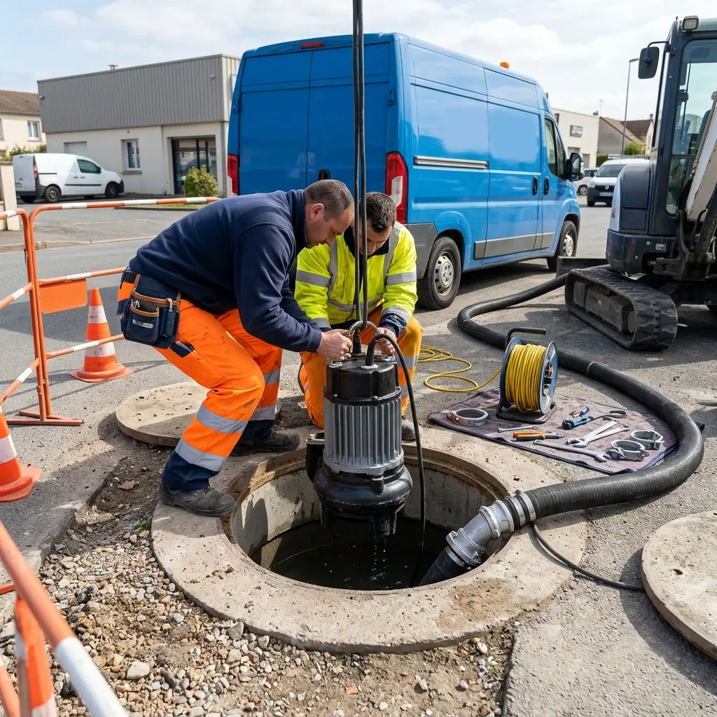 Installation pompe de relevage Saint-Ouen-l'Aumône (95310)