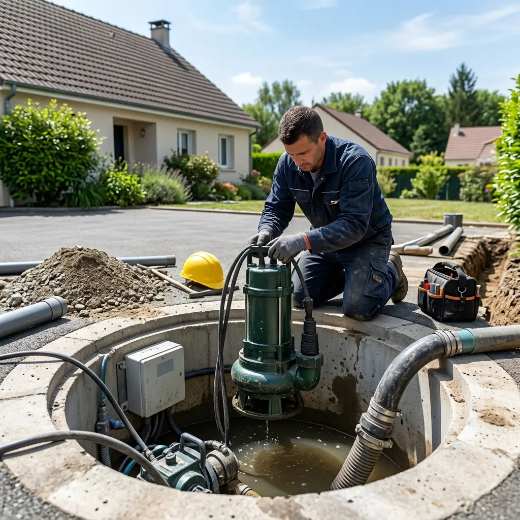 Installation pompe de relevage Bernes-sur-Oise (95340)