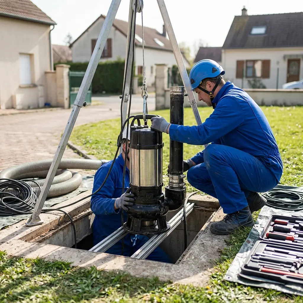 Installation pompe de relevage Puiseux-en-France (95380)