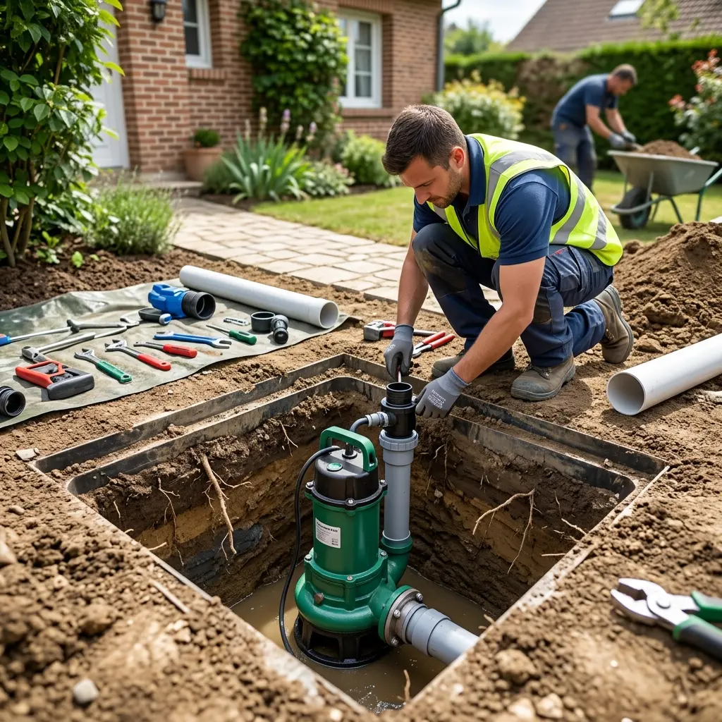 Installation pompe de relevage Villiers-le-Bel (95400)