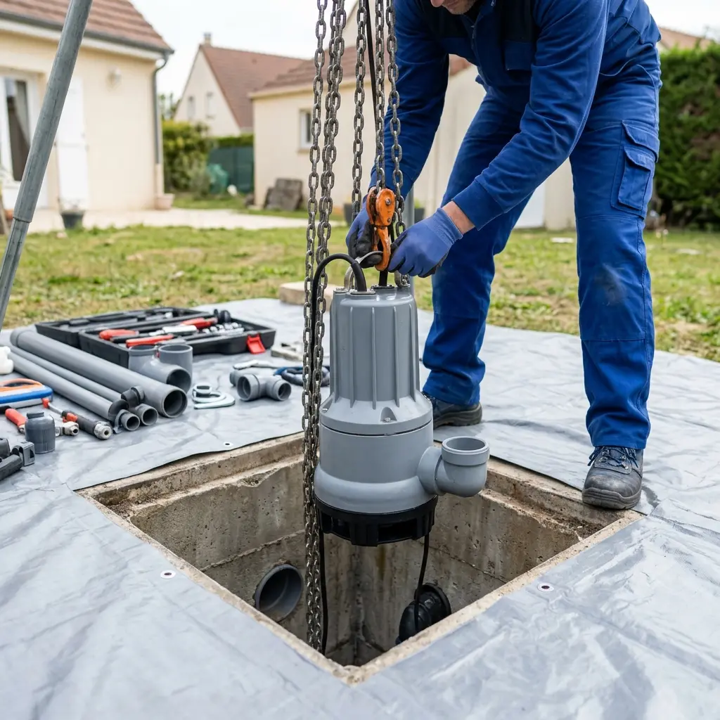 Installation pompe de relevage Groslay (95410)
