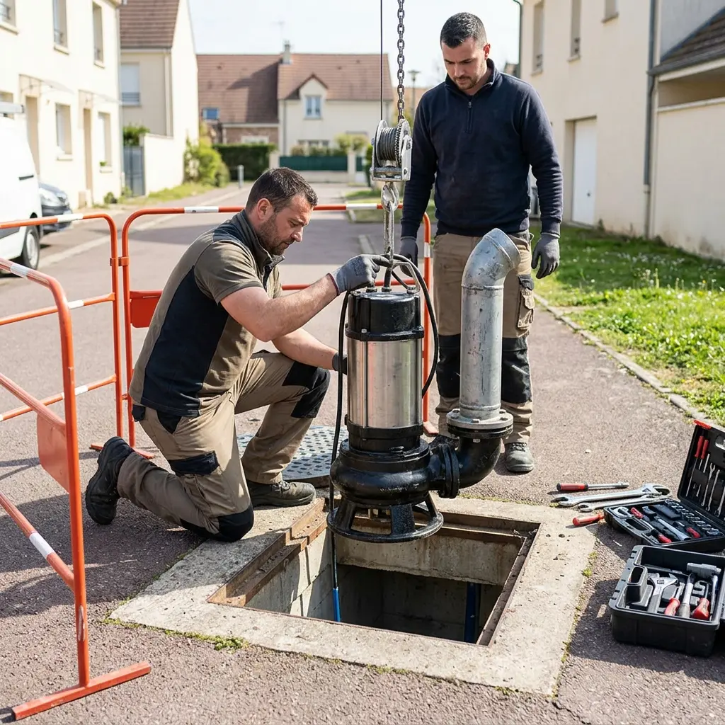 Installation pompe de relevage Survilliers (95470)