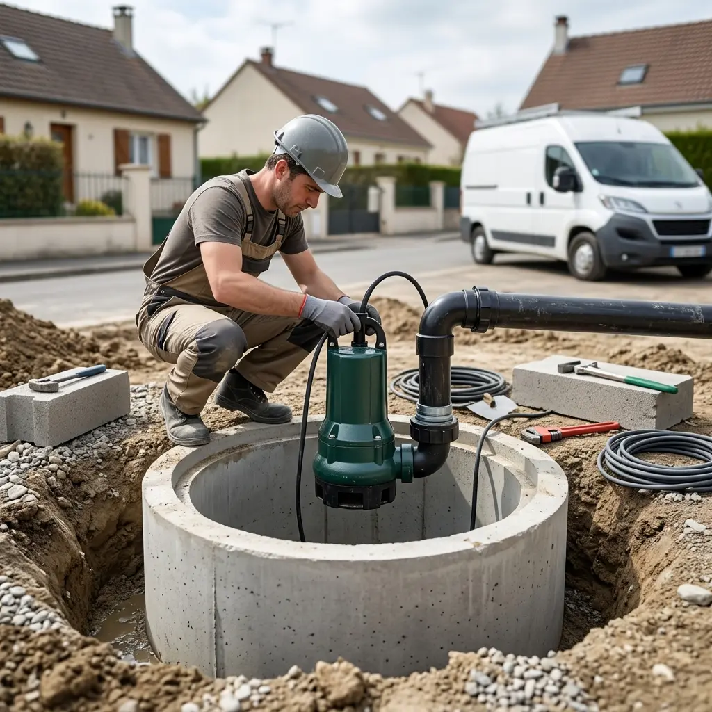 Installation pompe de relevage Eaubonne (95600)
