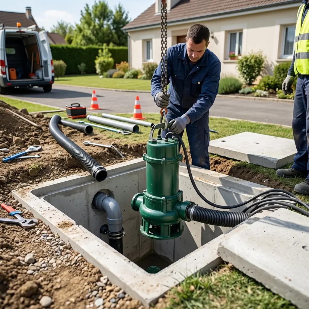 Installation pompe de relevage Courdimanche (95800)