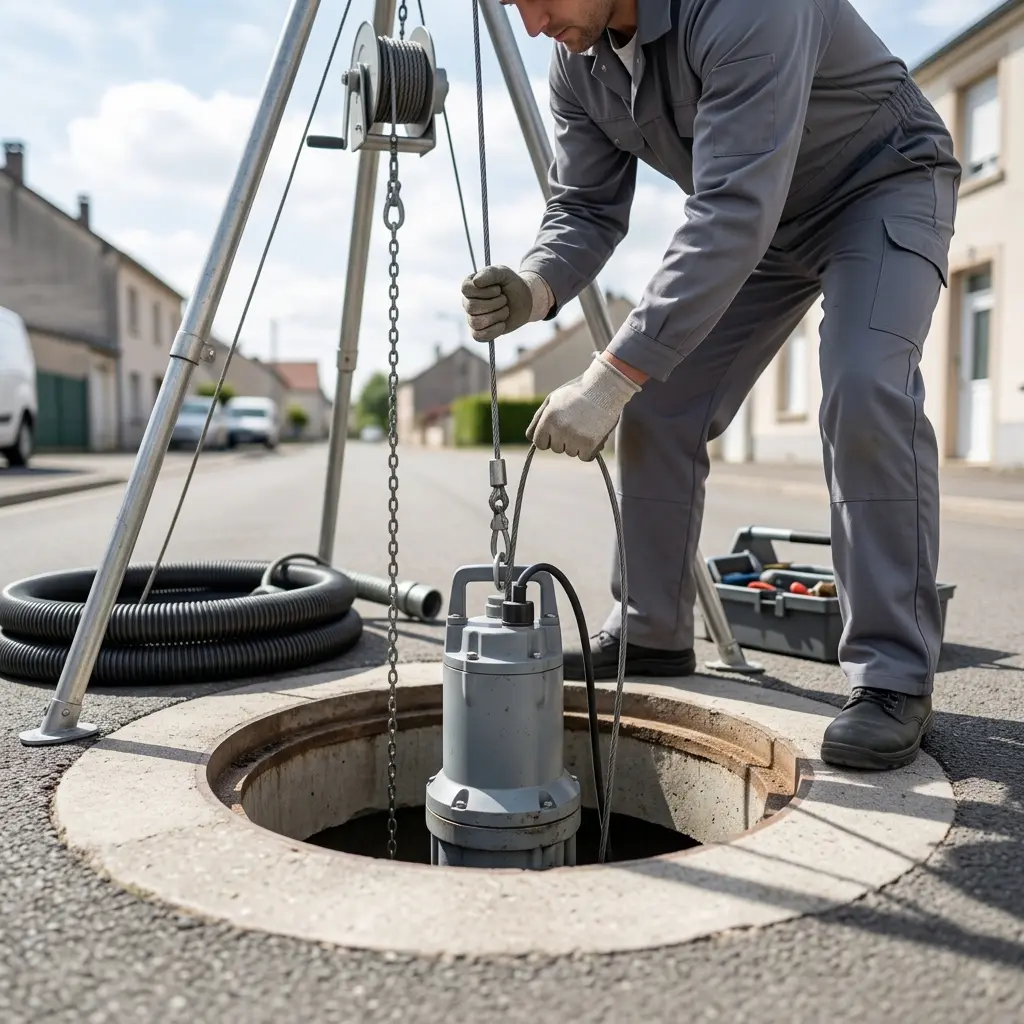 Comment se déroule l’intervention à Givet pour une pompe de relevage et quelles sont les étapes ?