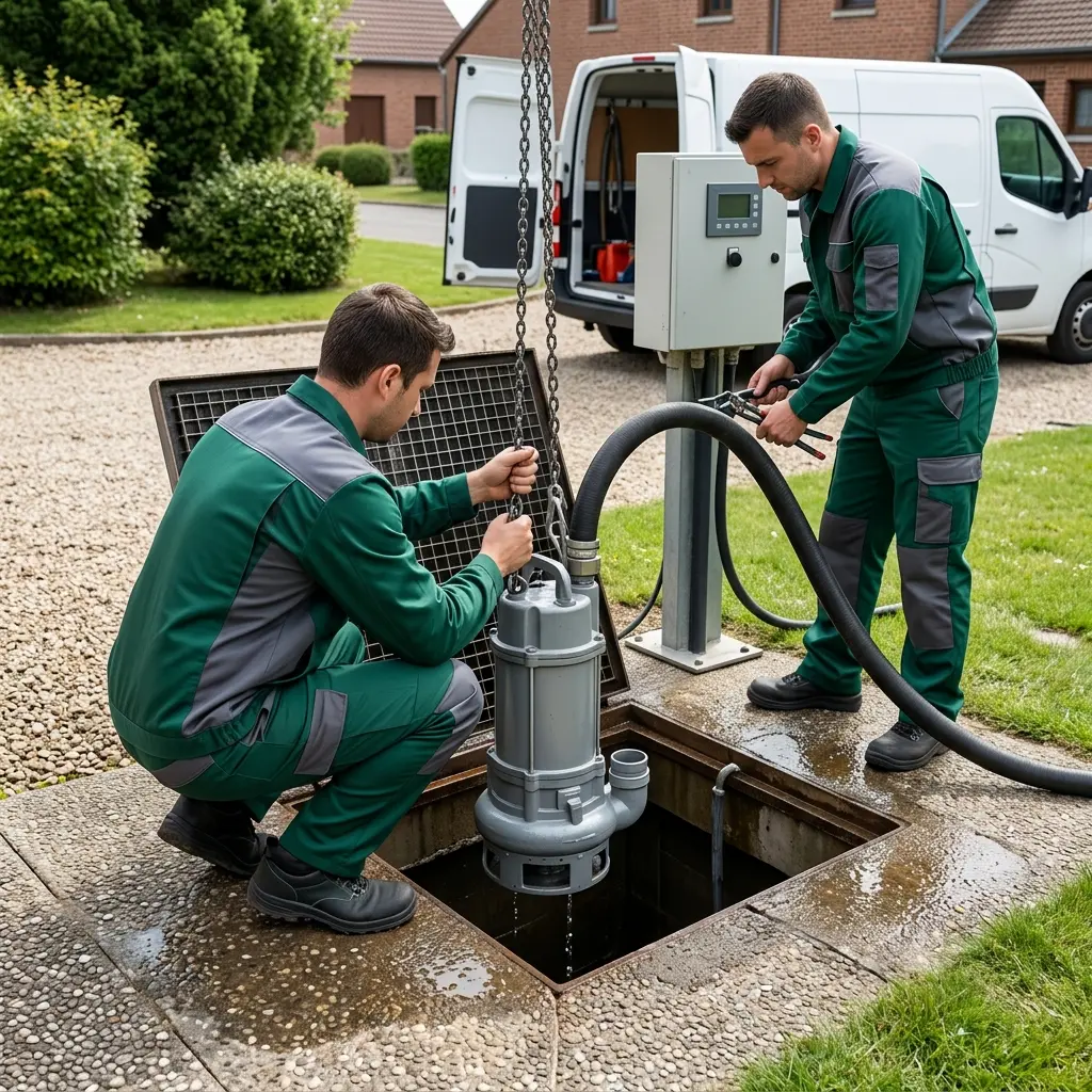 Comment se déroule l’intervention de dépannage d’une pompe de relevage à Manom ?