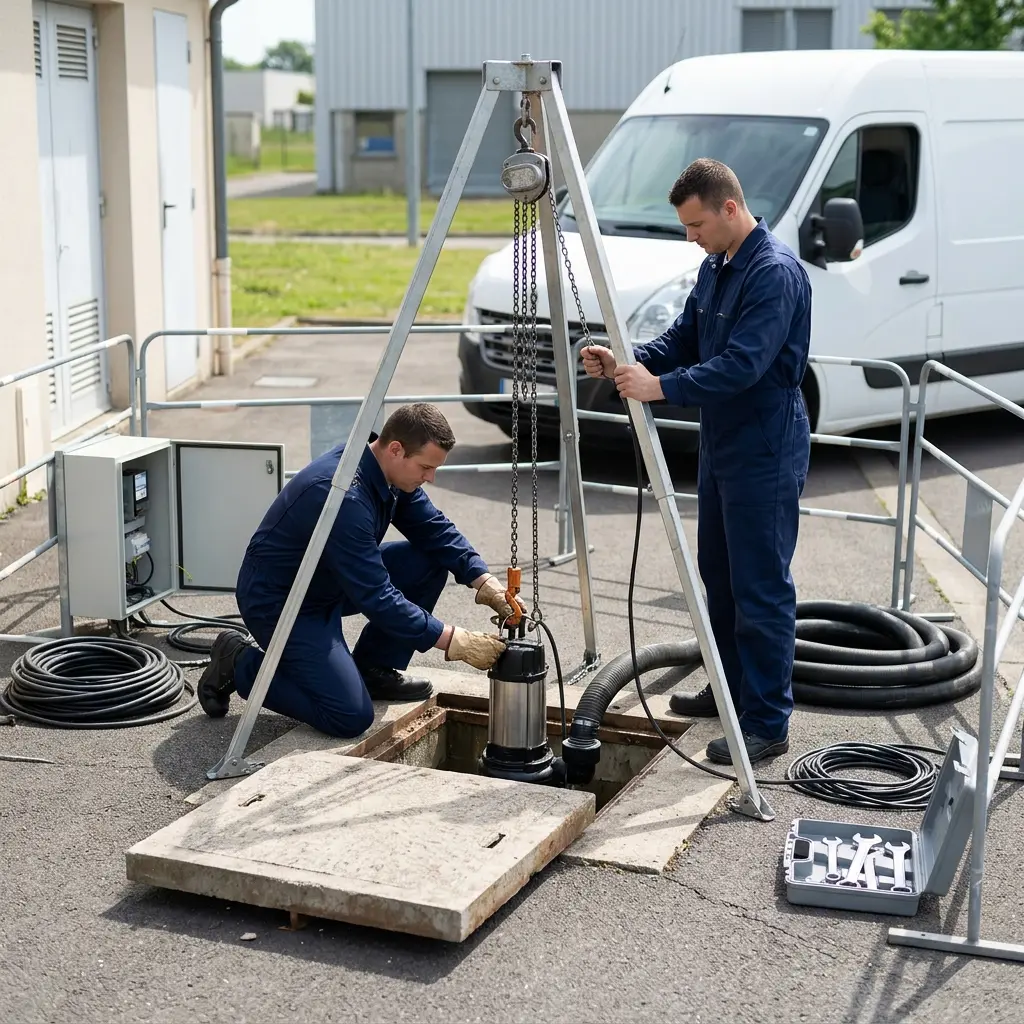 Pompe de relevage eaux usées Petite-Rosselle (57540)