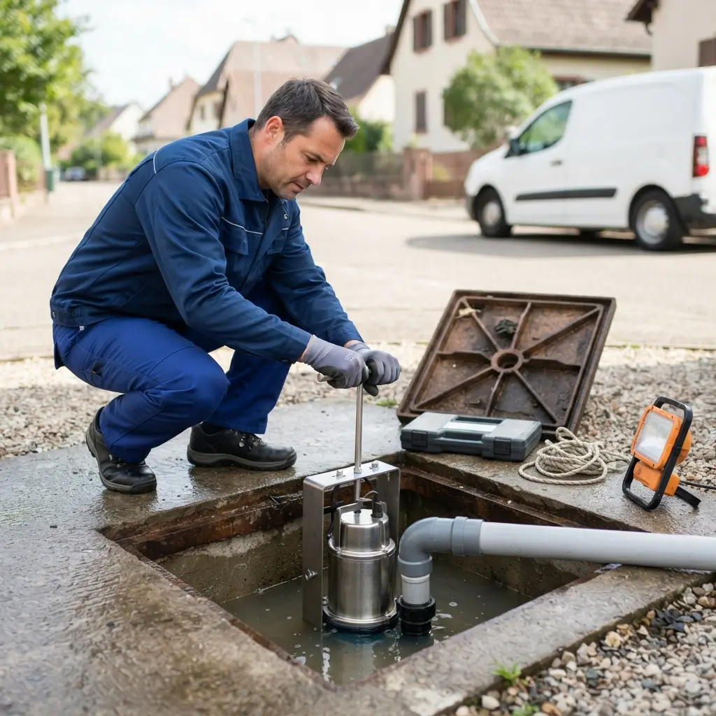 Comment se déroule l'intervention sur votre pompe de relevage à Mittelhausbergen ?