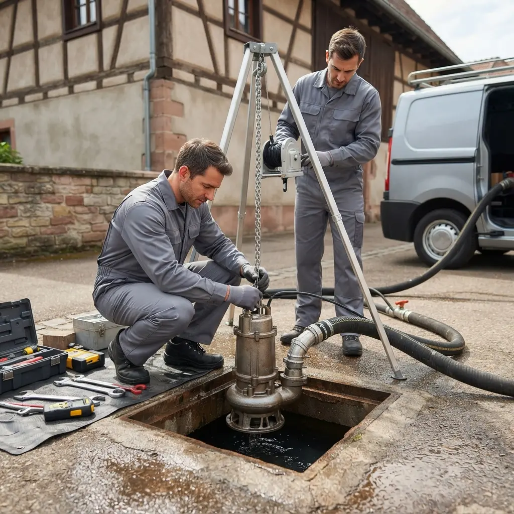 Pompe de relevage eaux usées Dambach-la-Ville (67650)