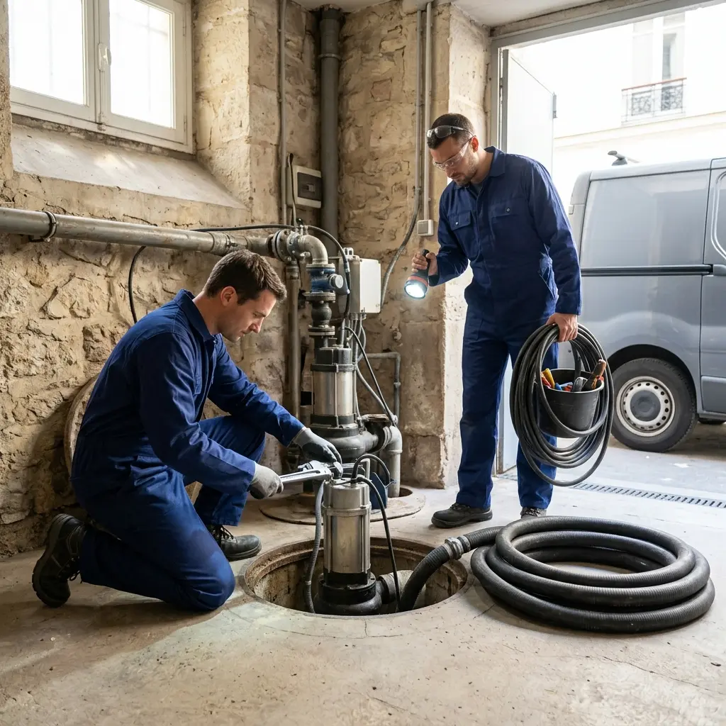 Pompe de relevage eaux usées Paris 3 (75003)