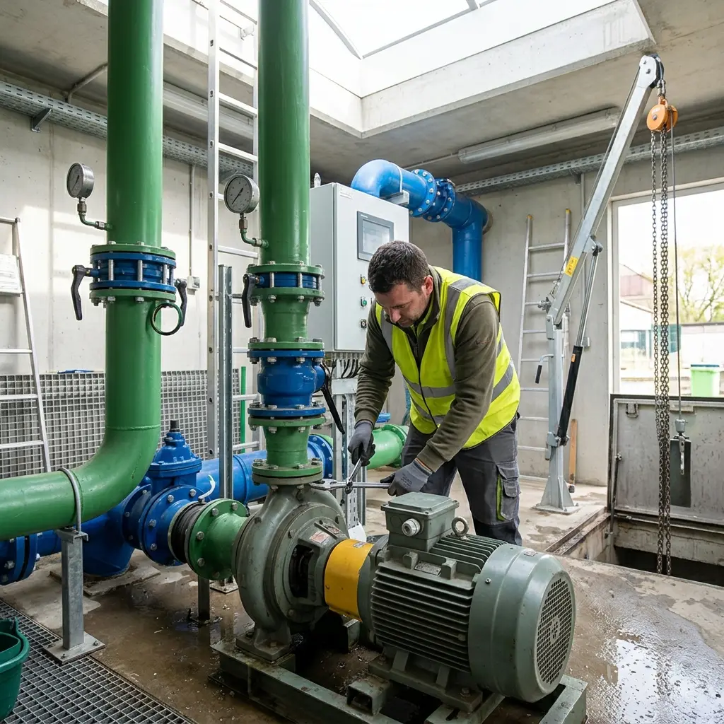 Pompe de relevage eaux usées Cannes-Écluse (77130)