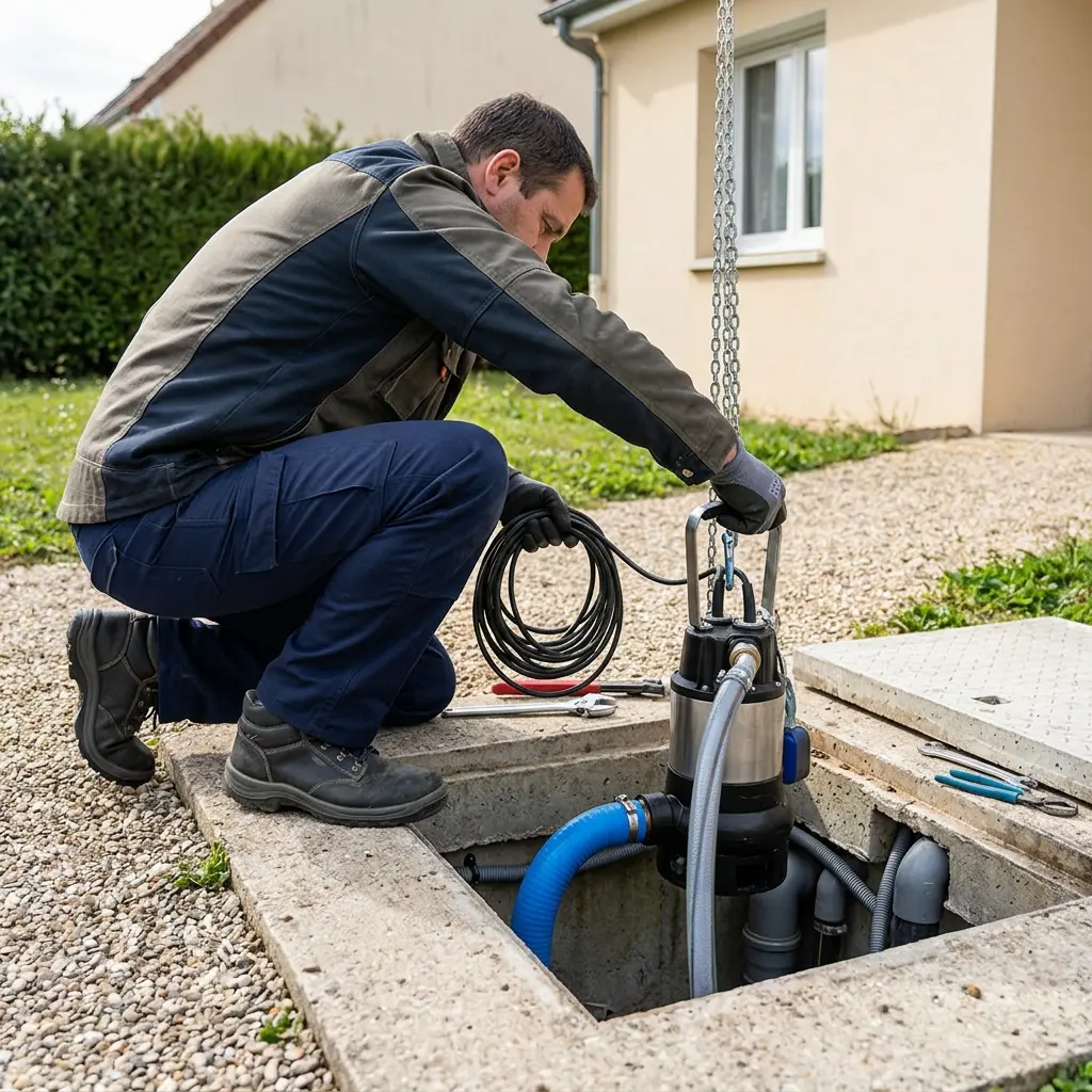 Pompe de relevage eaux usées Guignes (77390)