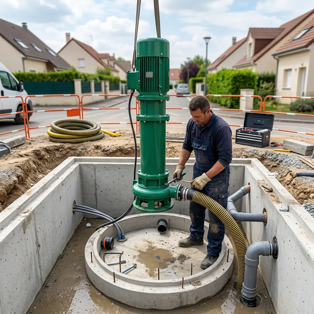 Pompe de relevage eaux usées Montry (77450)