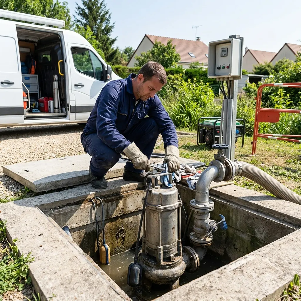 Pompe de relevage eaux usées Vulaines-sur-Seine (77870)