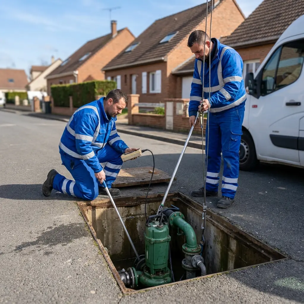 Comment se déroule l’intervention à Montgeron pour la pompe de relevage ?