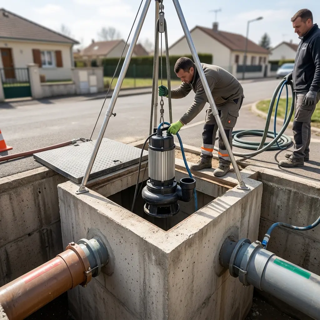 Pompe de relevage eaux usées Saint-Chéron (91530)