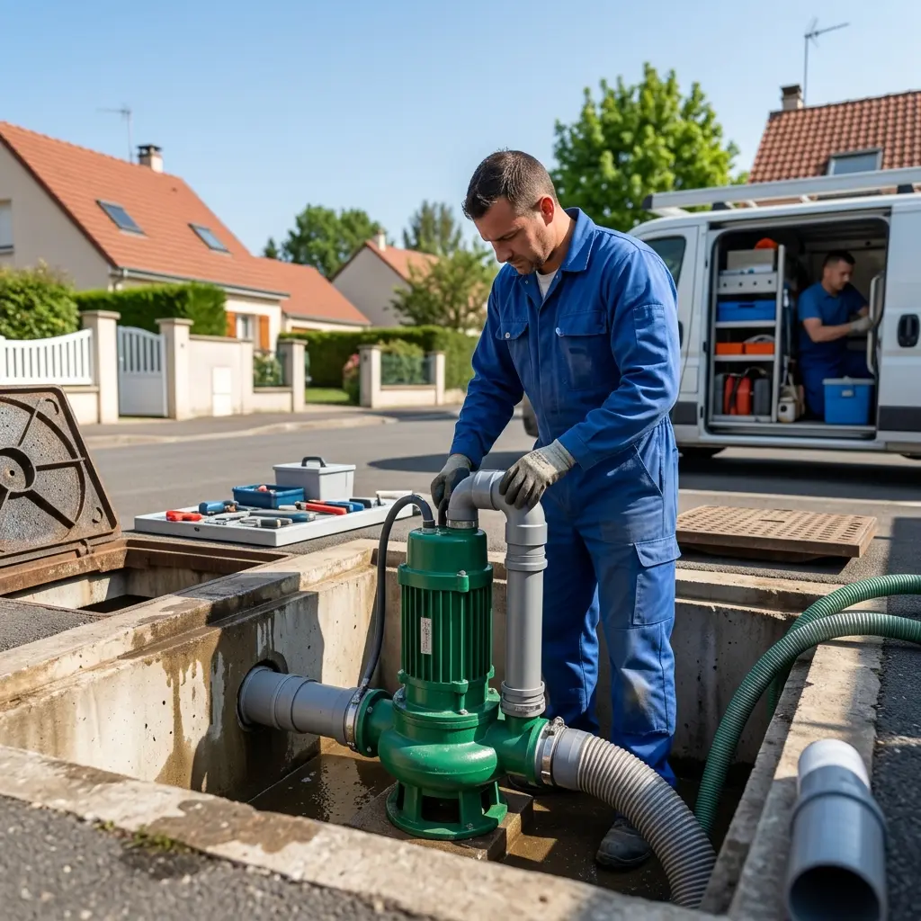 Pompe de relevage eaux usées Crosne (91560)