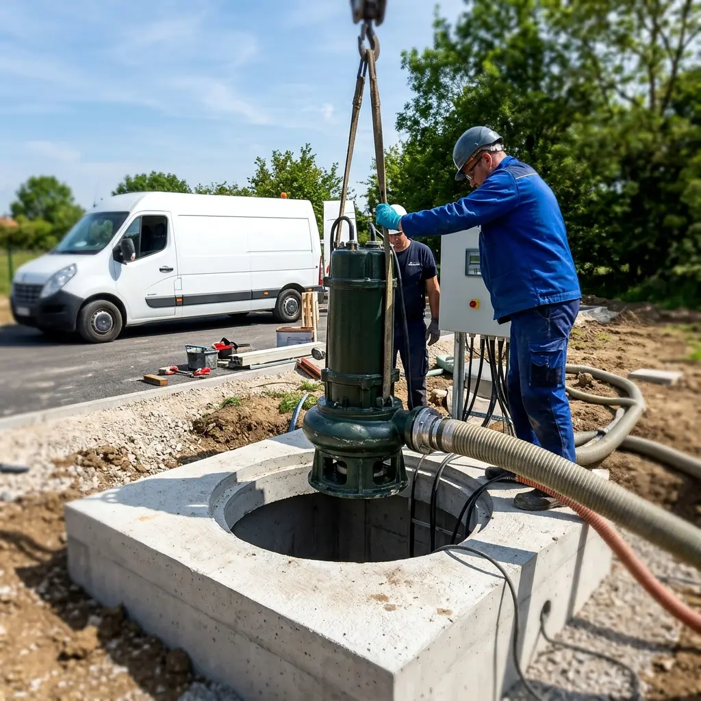 Pompe de relevage eaux usées Bruyères-le-Châtel (91680)