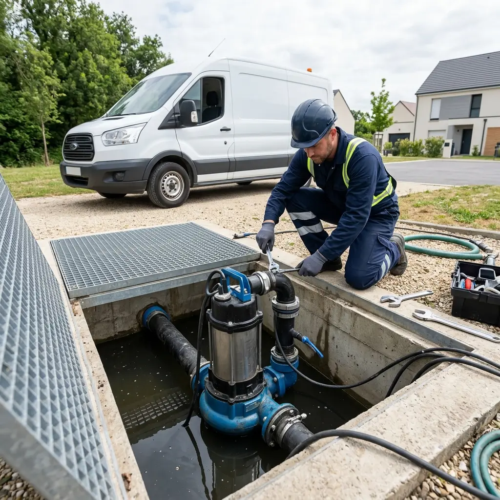 Expertise en pompe de relevage eaux usées au Coudray-Montceaux