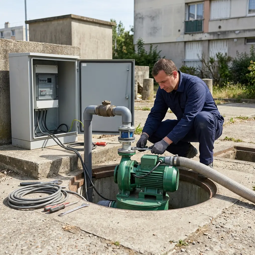 Pompe de relevage eaux usées Aubervilliers (93300)