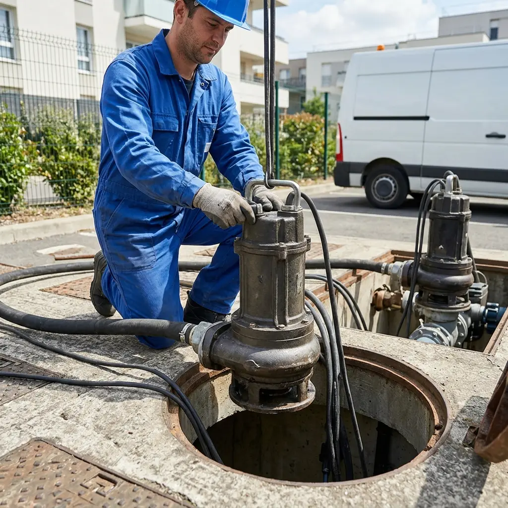 Pompe de relevage eaux usées Clichy-sous-Bois (93390)