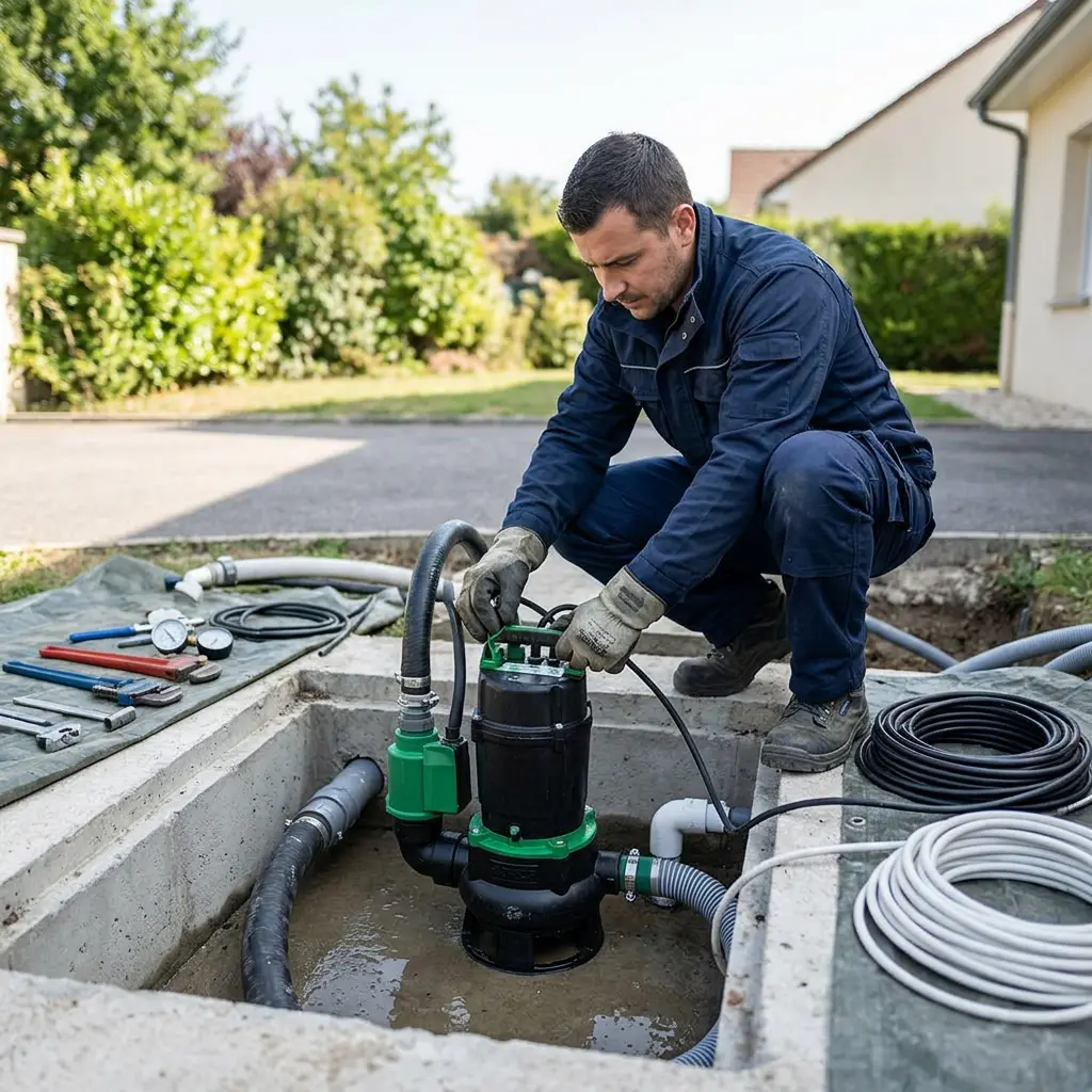 Pompe de relevage eaux usées Coubron (93470)
