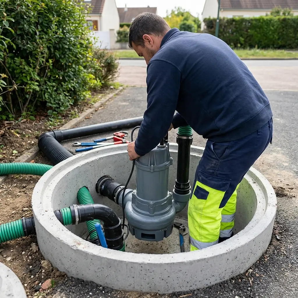 Pompe de relevage eaux usées Deuil-la-Barre (95170)