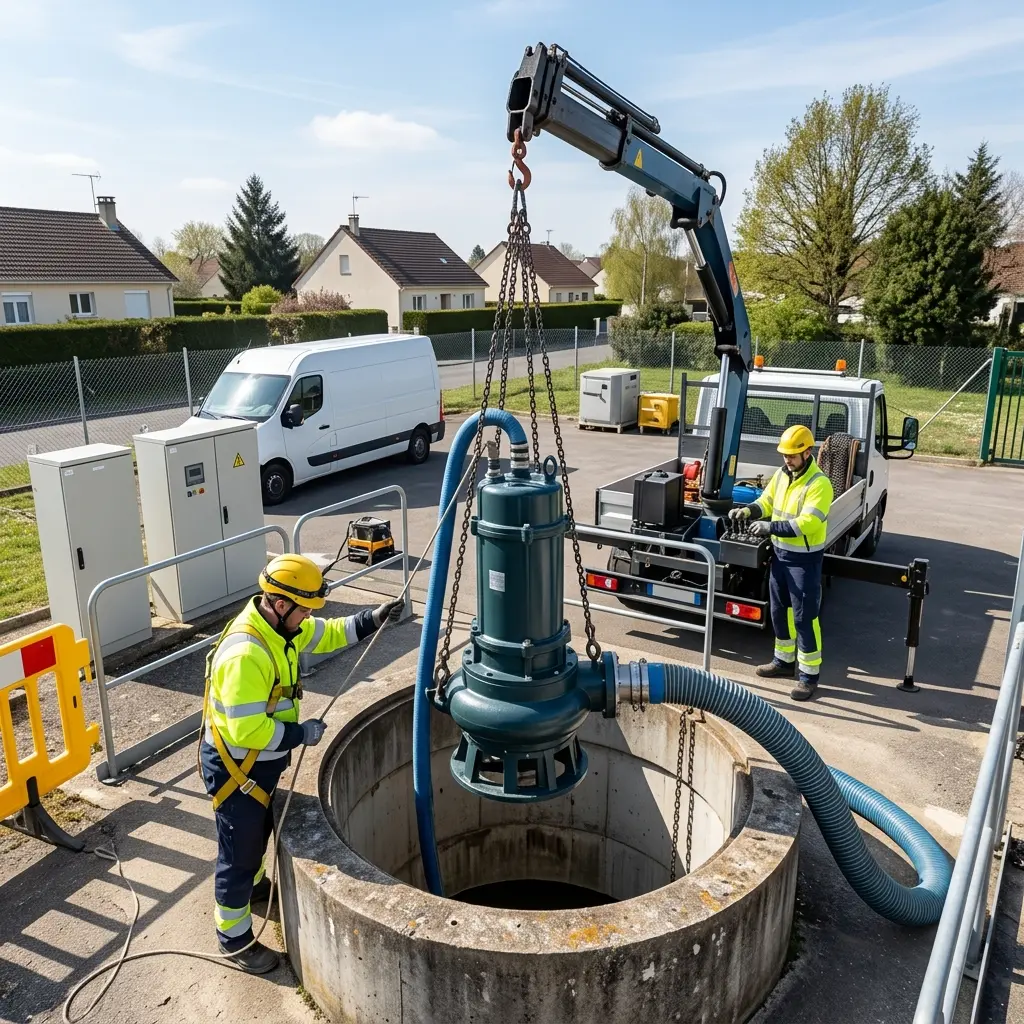 Pompe de relevage eaux usées Puiseux-en-France (95380)