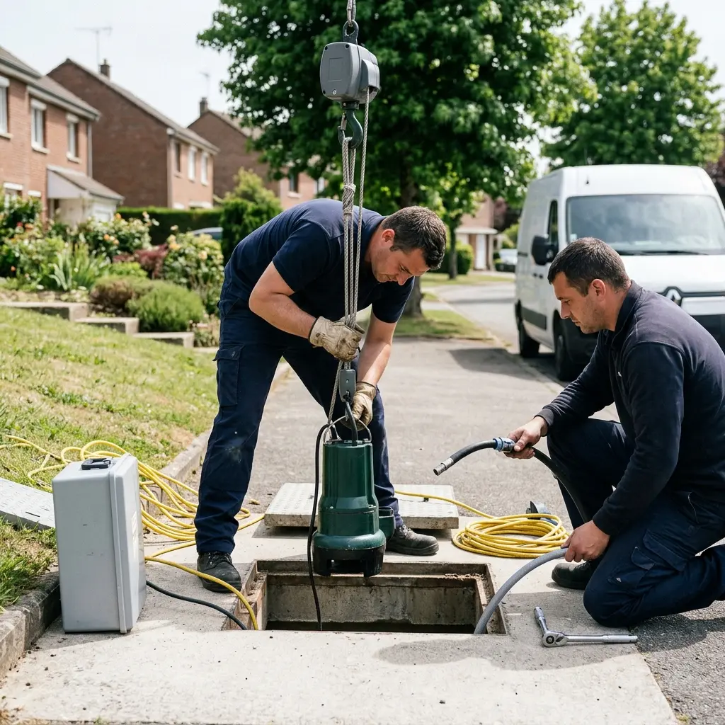 Remplacement pompe de relevage Cormontreuil (51350)