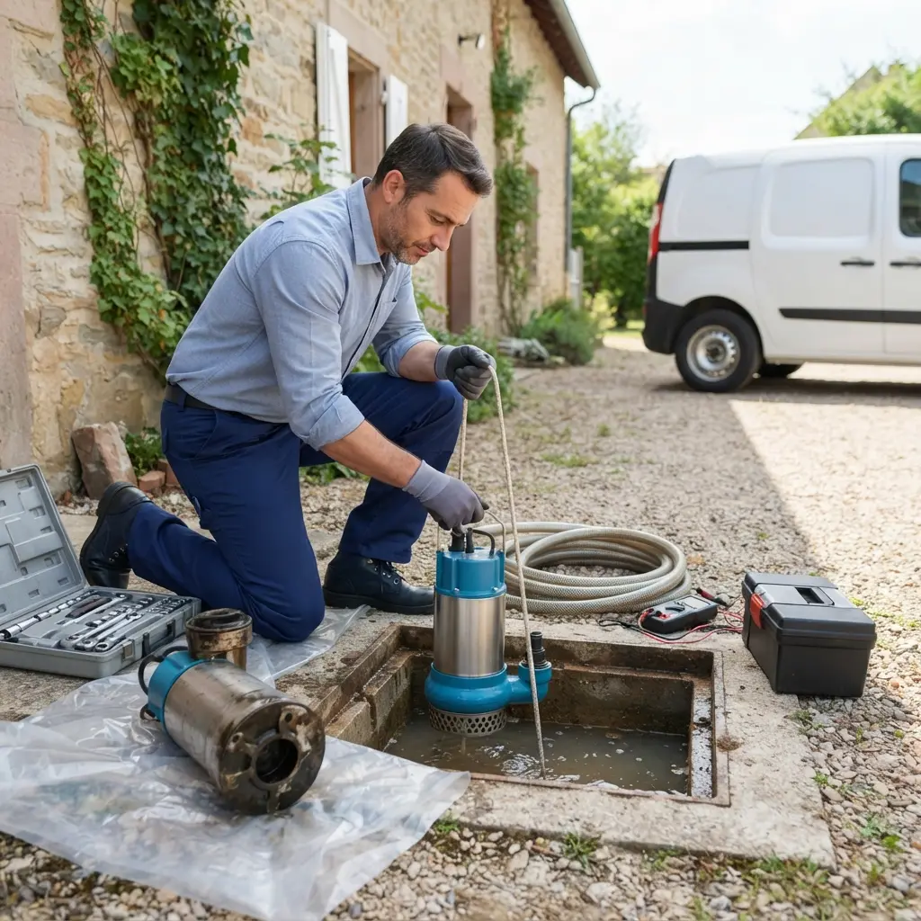 Remplacement pompe de relevage Wingersheim les Quatre Bans (67170)