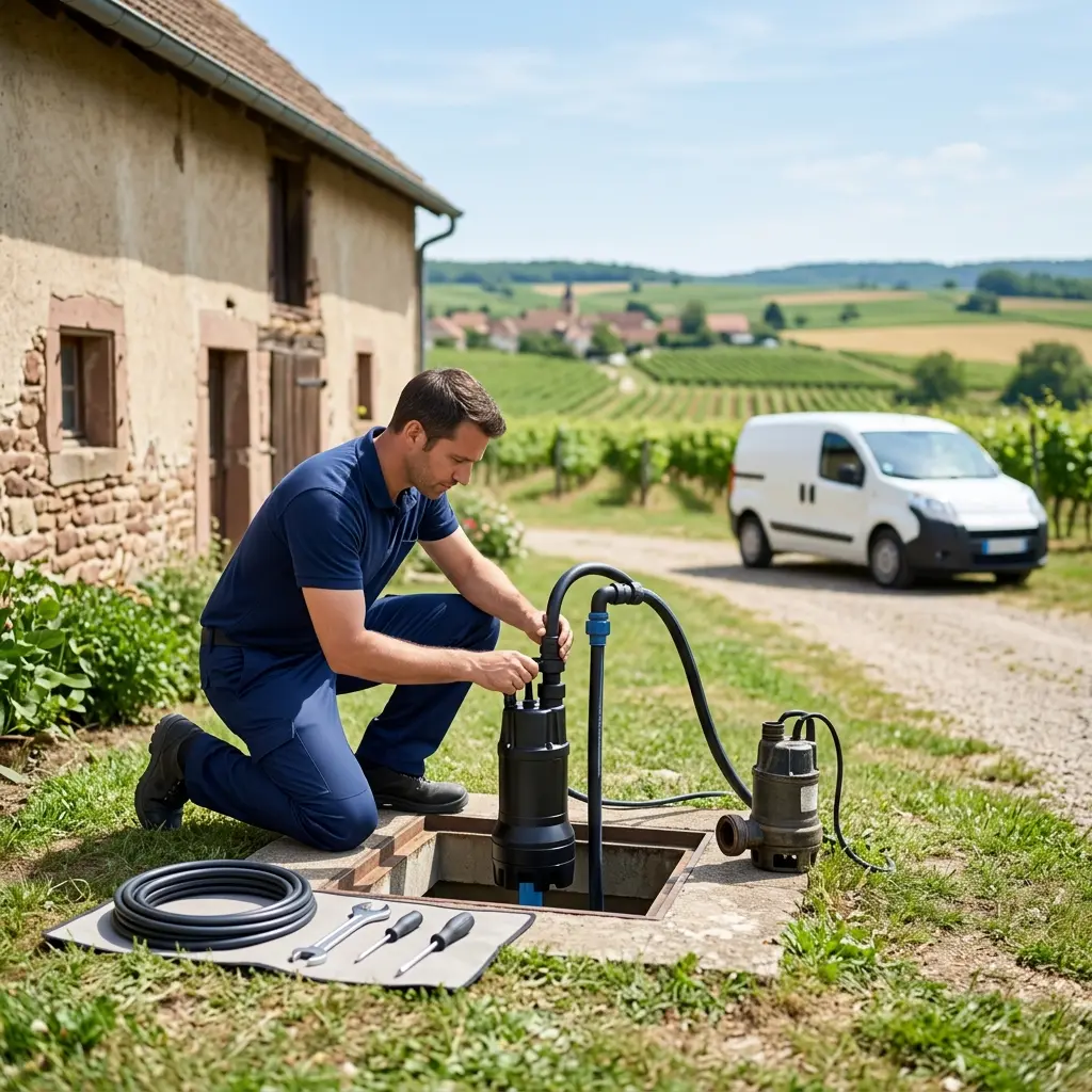 Remplacement pompe de relevage Dambach-la-Ville (67650)