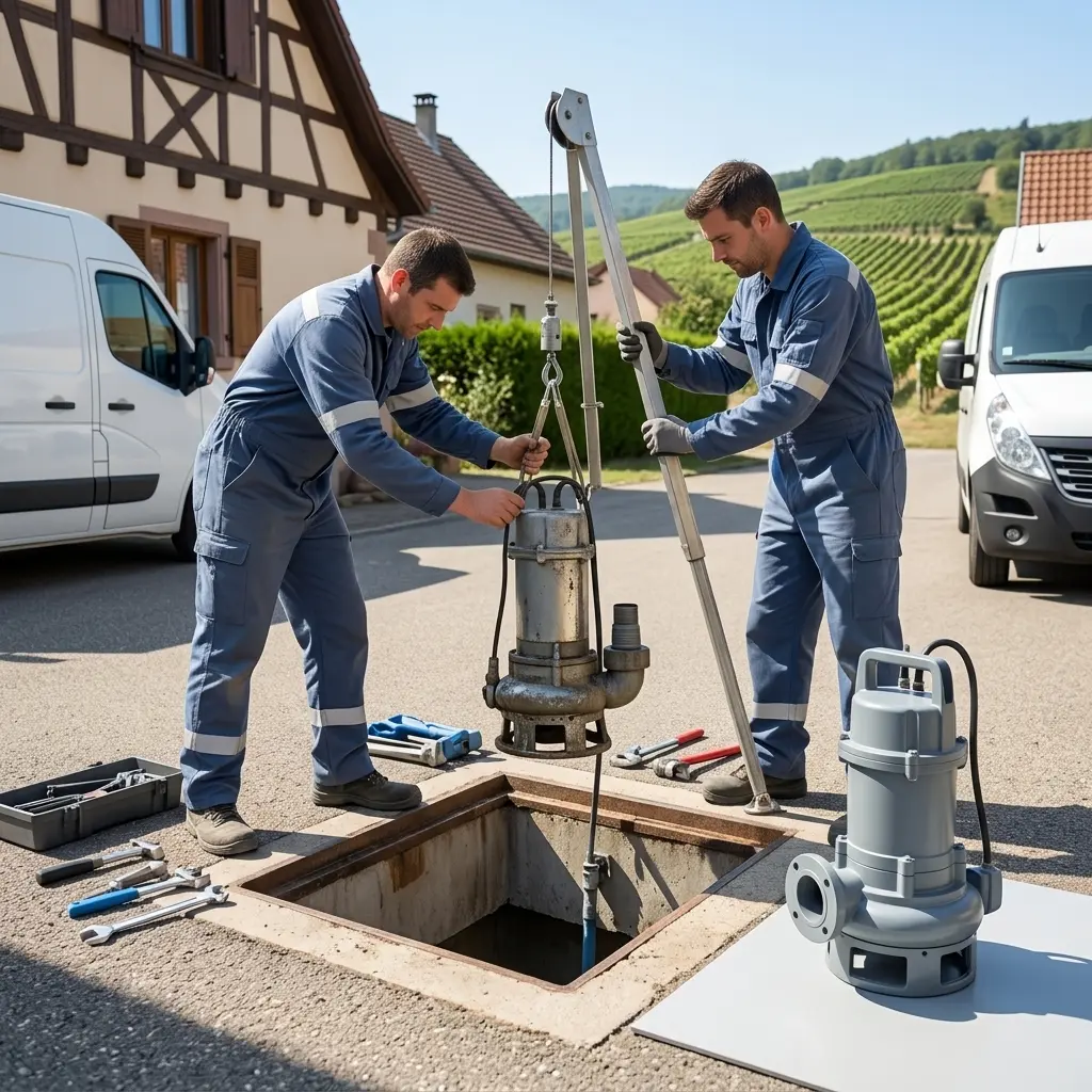 Remplacement pompe de relevage Kaysersberg Vignoble (68240)