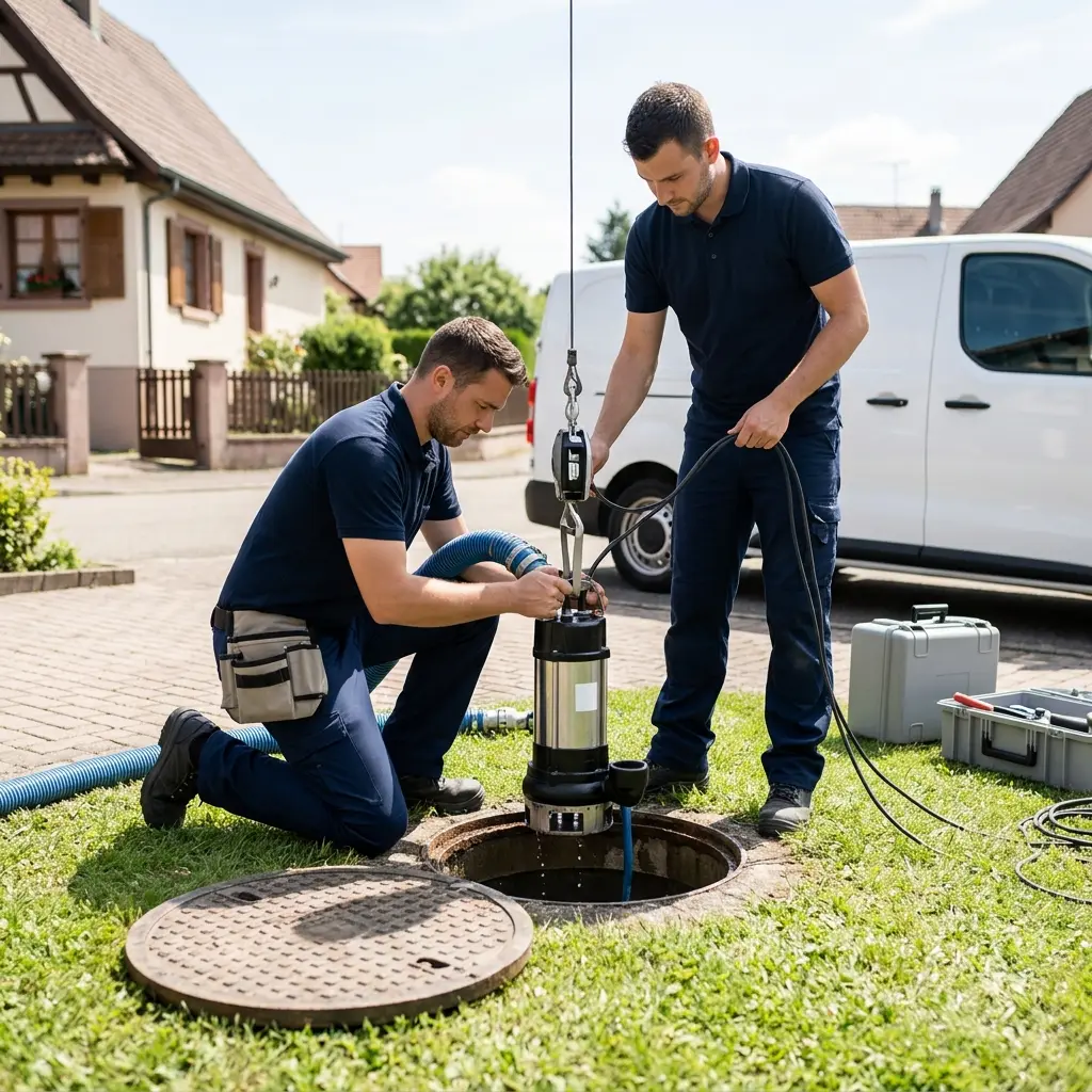 Remplacement pompe de relevage Morschwiller-le-Bas (68790)