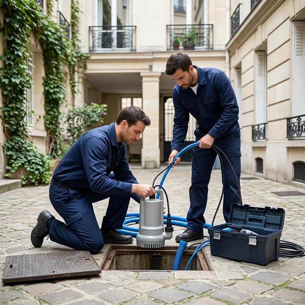 Remplacement pompe de relevage Paris 3 (75003)