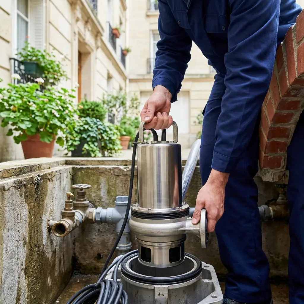 Remplacement pompe de relevage Paris 4 (75004)