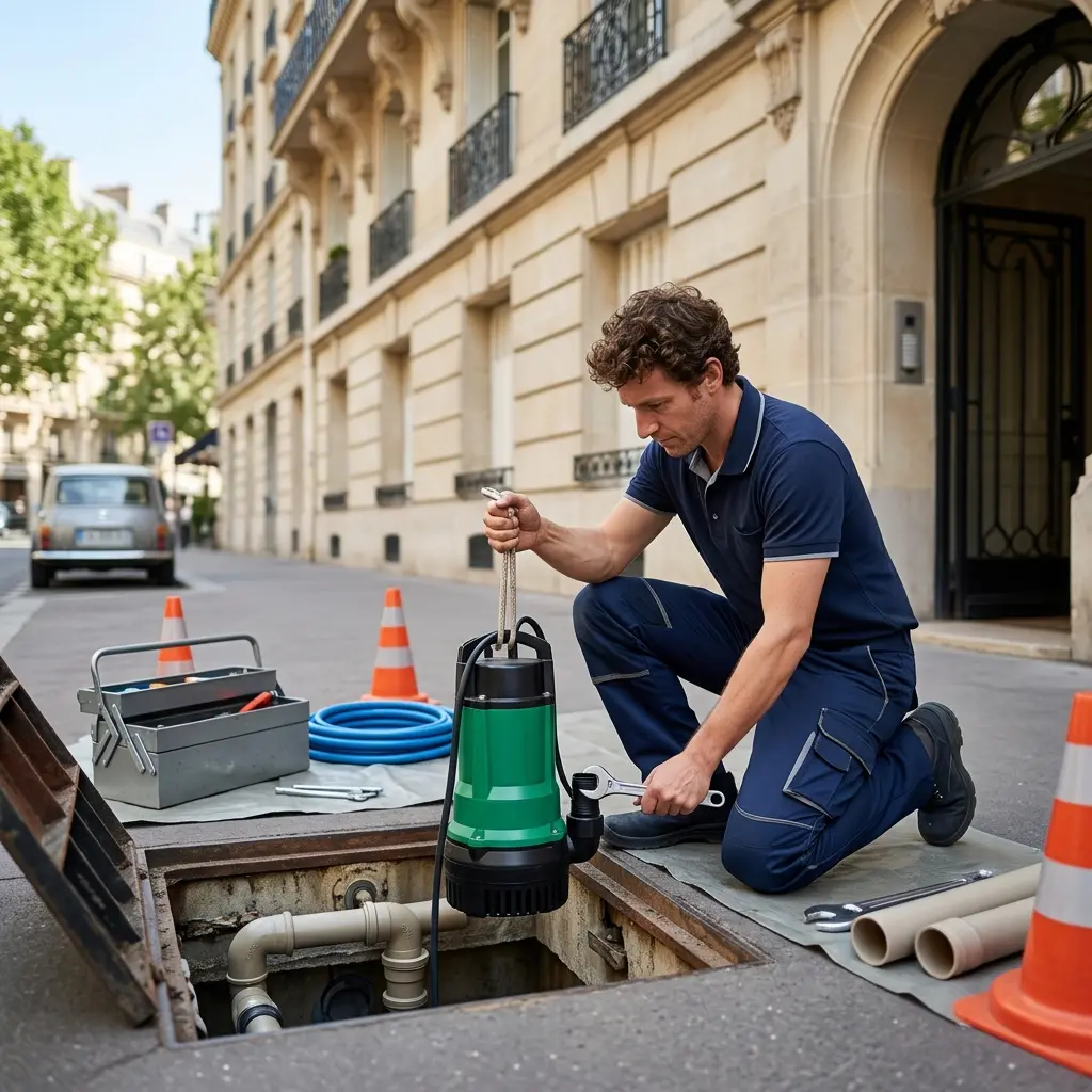Remplacement pompe de relevage Paris 8 (75008)