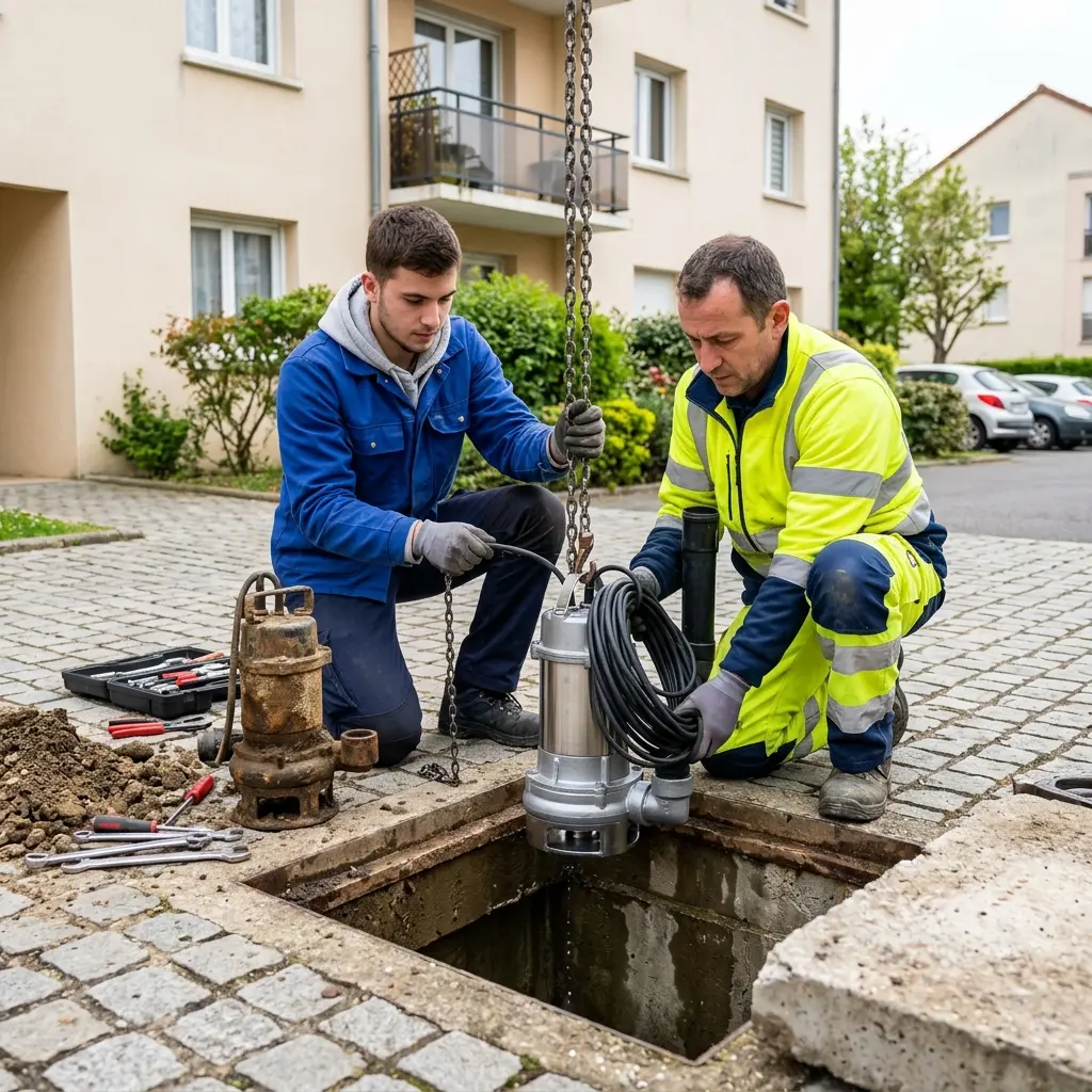 Remplacement pompe de relevage Mareuil-lès-Meaux (77100)