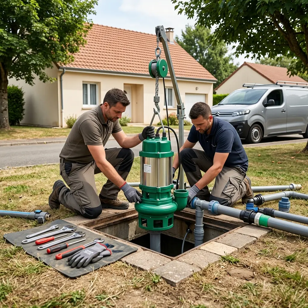 Remplacement pompe de relevage Cannes-Écluse (77130)