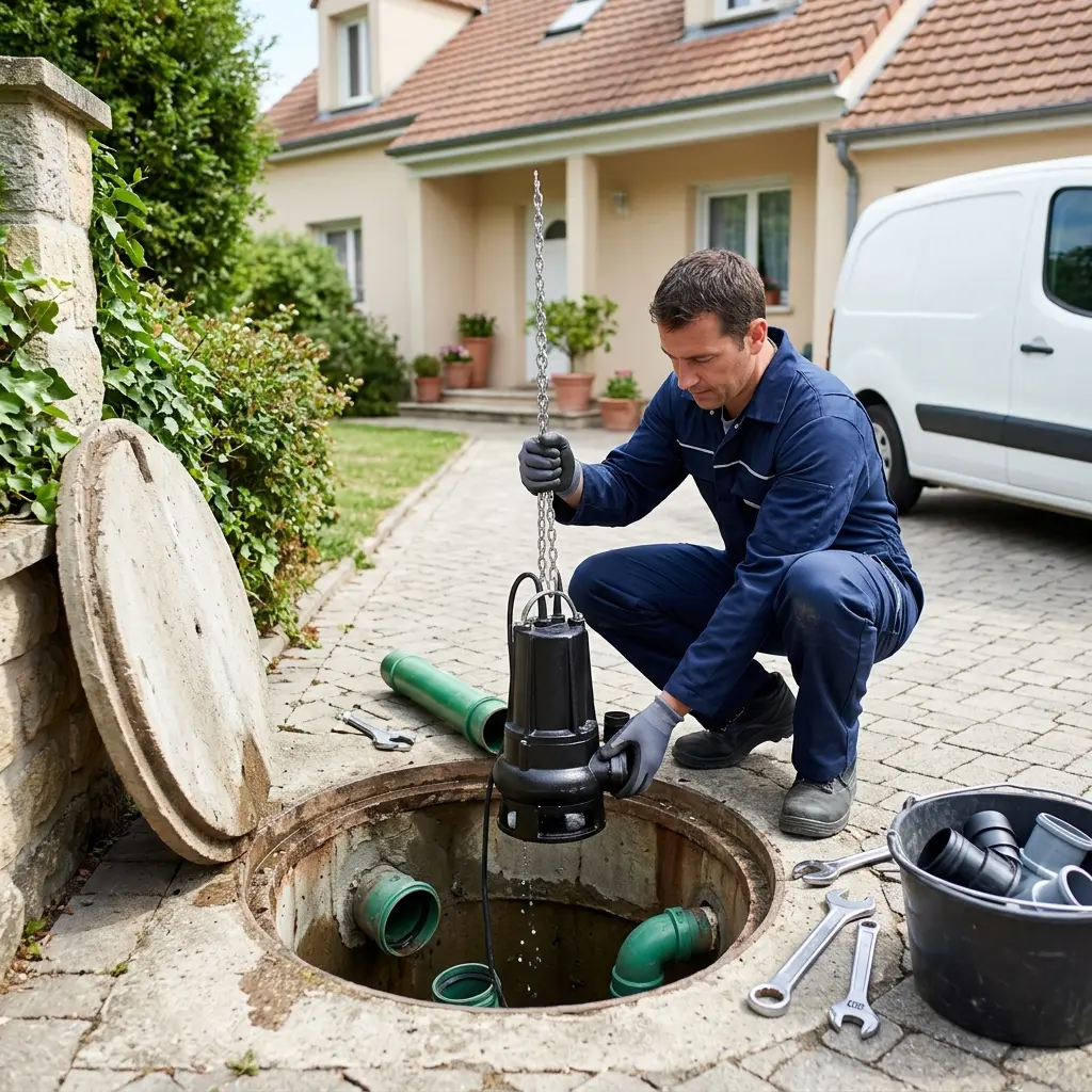 Remplacement pompe de relevage Lésigny (77150)