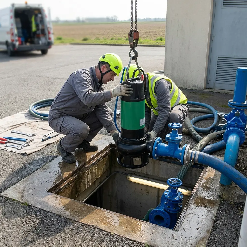 Remplacement pompe de relevage Grisy-Suisnes (77166)